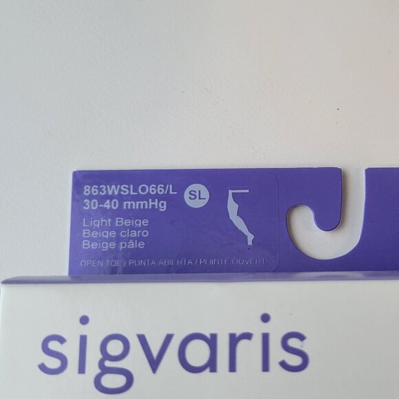 Sigvaris Medical Compression Hosiery / Thigh-High / SL / Light Beige / 863WSLO66 - Picture 3 of 5